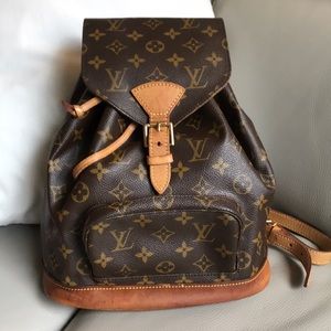 Authentic LV Montsouris MM Back pack